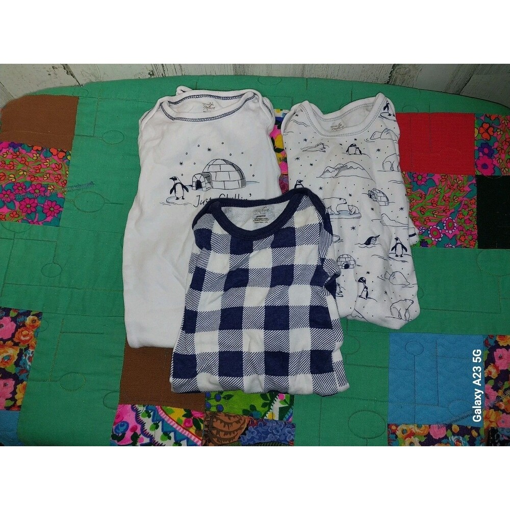 Touched By Nature Organic Cotton Preemie Sleep Gowns Lot Of 3